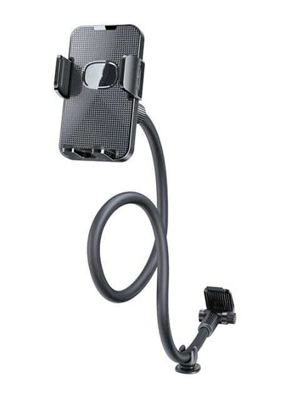 360 Degree Arm Adjustable Car Phone Holder, Black