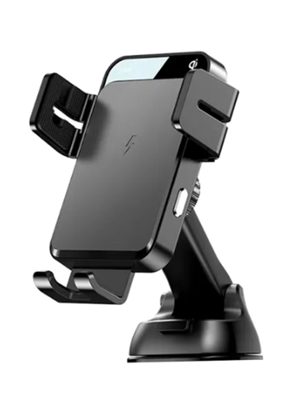 Joy Room Qi Car Mount Holder with Wireless Charger, 15W, Black