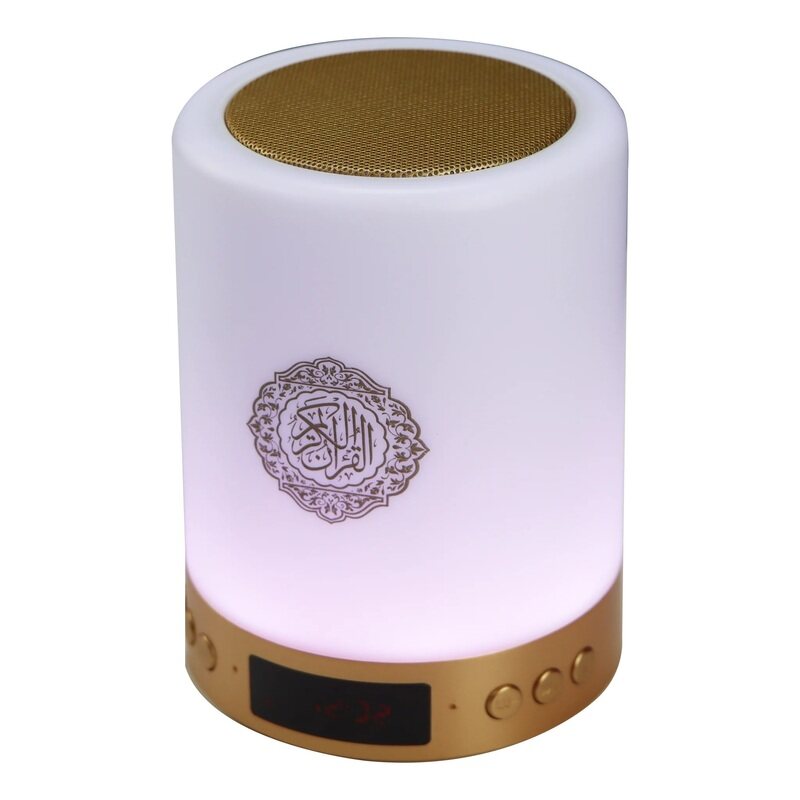 Luminous Quran speaker with ears.