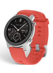 Amazfit GTR 42mm Smartwatch, GPS + Glonass, 10-Day Battery Life, Red