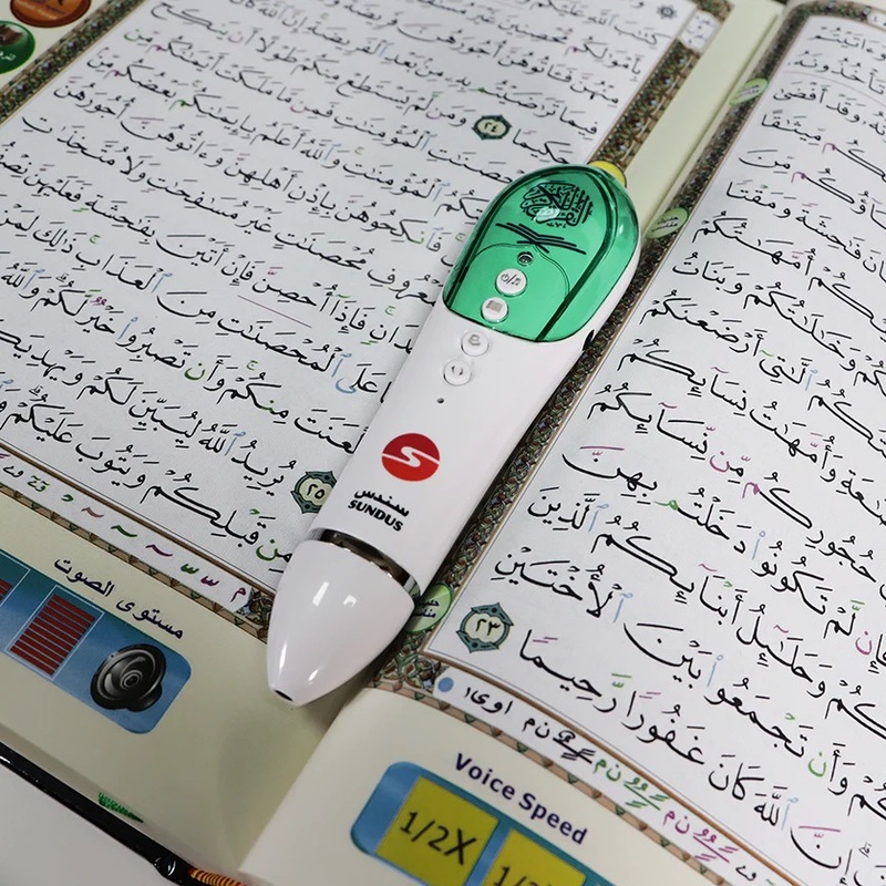 The reading pen with the Holy Quran, large size, 16 GB, 20/28 cm.