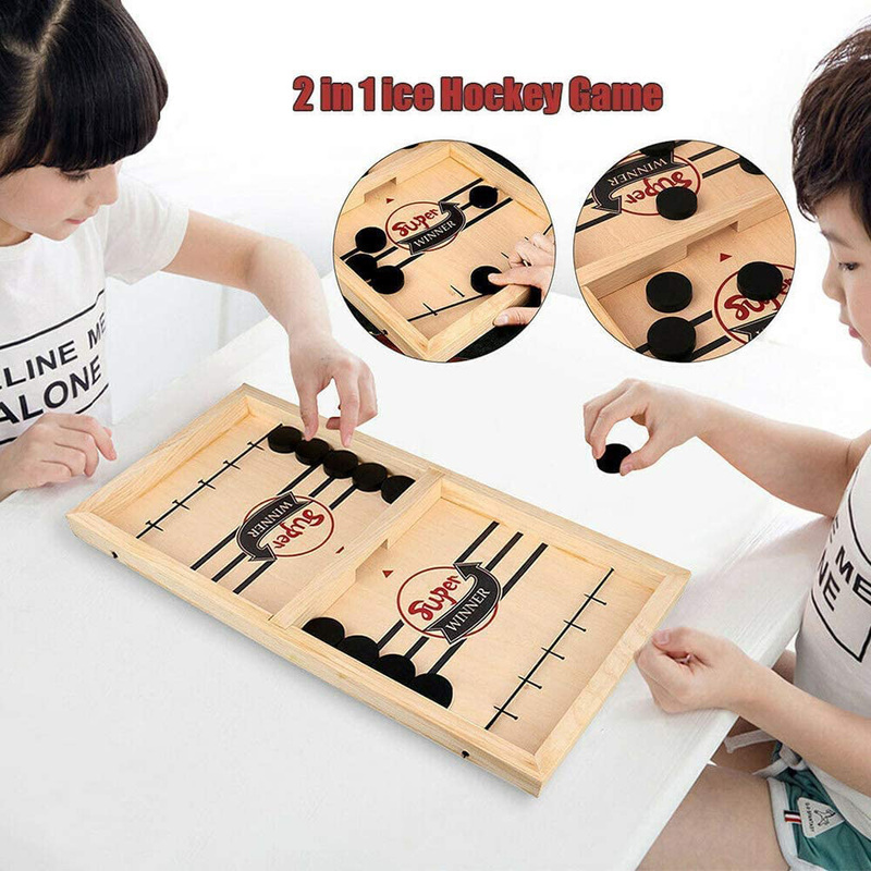 Wooden Pocket Board Game for Fun with Family and Friends, Beige