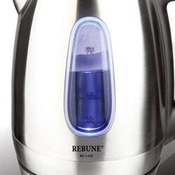 REBUNE RE-1-025 Electric Kettle Stainless Steel Fast for Tea and Coffee, 1.7 Litre, 2200W Silver