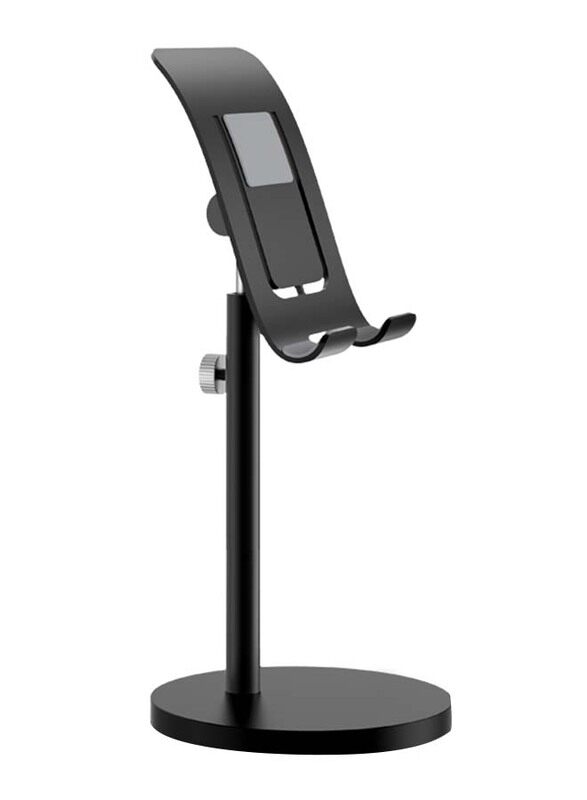 

Generic C70 Adjustable Aluminum Alloy Desktop Holder for Mobiles & Tablets, Black