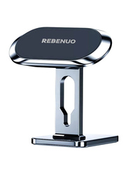 Rebenuo T-Shaped 360-Degree Rotation Car Magnetic Mobile Phone Holder Bracket Stand, Black