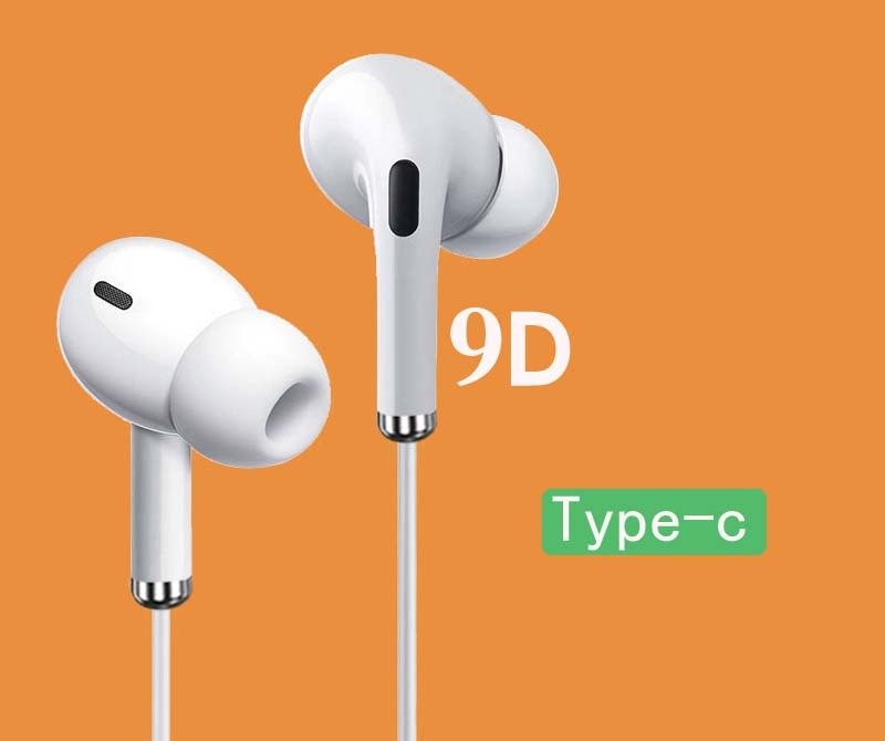 YH35 Heavy Bass Digital Decode Chip Type-C Cable In-Ear Earphones with HD Microphone, White