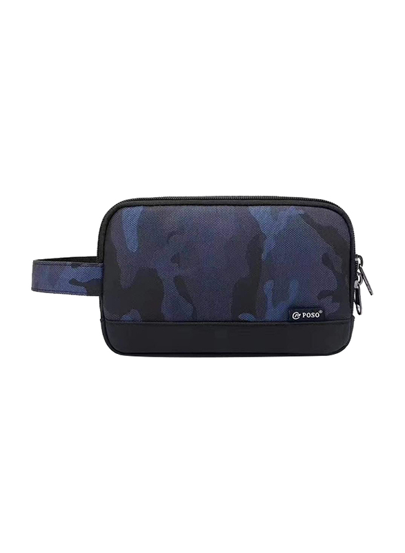 بوسو حقيبة تخزين للسفر بتصميم عسكري 17 سم للأجهزة اللوحية، أزرق