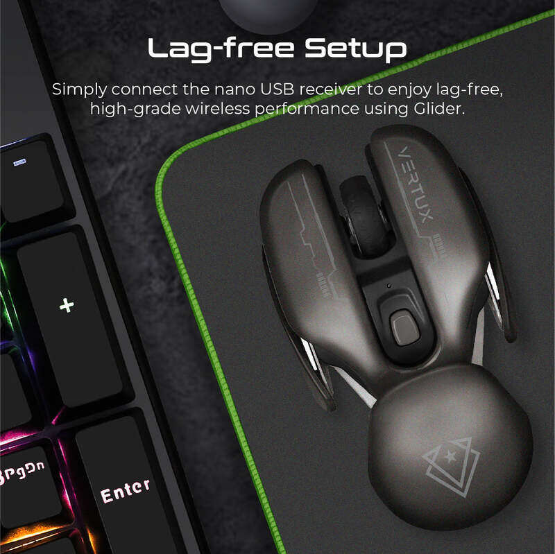 

Vertux GliderHigh Performance Ergonomic Wireless Gaming Mouse