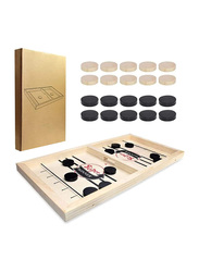 Wooden Pocket Board Game for Fun with Family and Friends, Beige