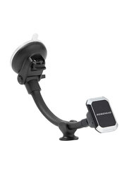 Rebenuo Silver Gel Pad Suction Cup Windscreen Car Dashboard Magnetic Cellphone Holder, Black
