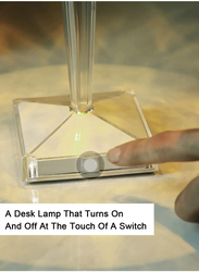 LED Diamond Crystal Projection Desk Lamp, White