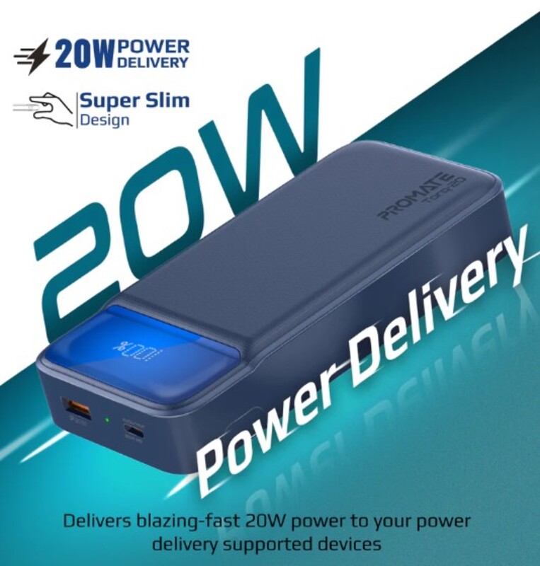 Promate 20000mAh Super-Slim Power Bank