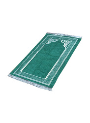 Sundus Al-Madina Hand Made Prayer Rug in Elegant with Cylindrical Box, Green