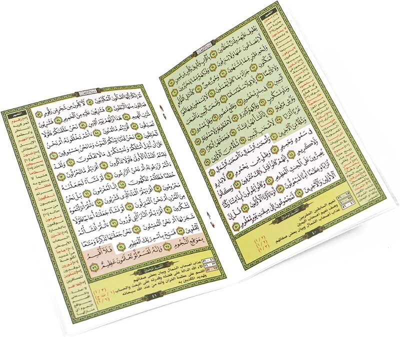 Al-Manjiyat Surahs/Surahs from the Holy Qur’an with thematic division in the margins.