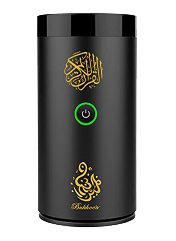 Bukhoor Incense Burner Electric Diffuser with Speaker Full Holy Quran for Muslim, Black