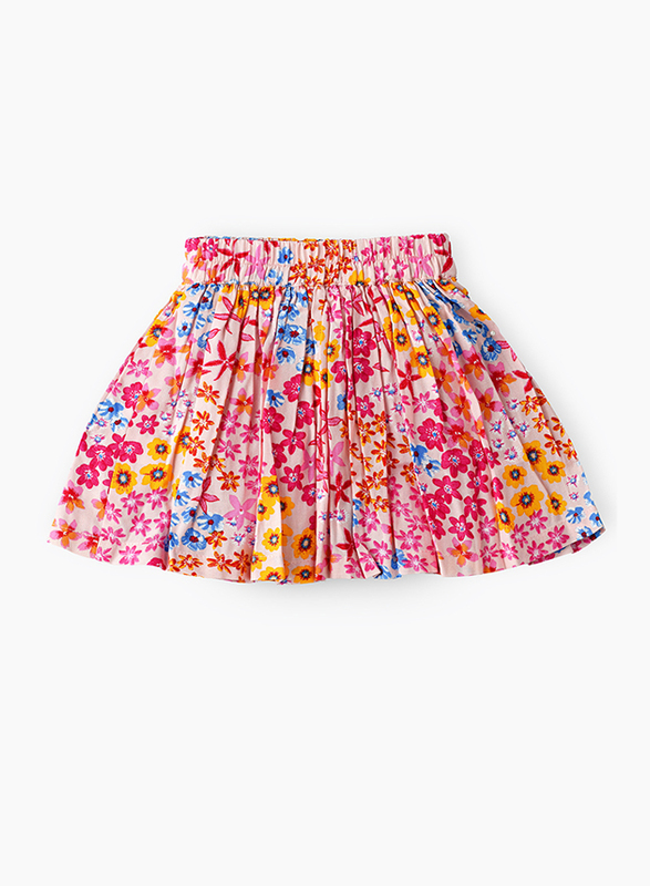 Jelliene Viscose Printed Skirt for Girls, 9-12 Months, Multicolour