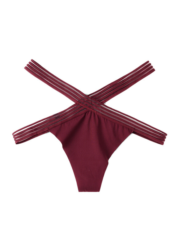 

Lacy Dreams Single Comfortable Brief, Maroon, 16 UK