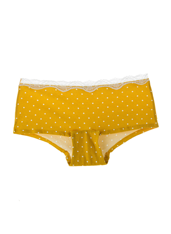 Lacy Dreams Comfortable Lace Brief, Double Extra Large, Yellow