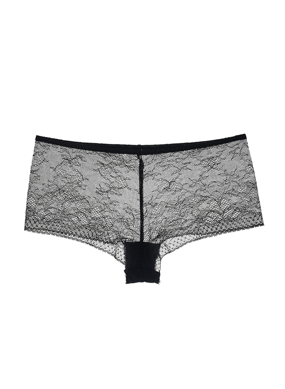 Lacy Dreams Comfortable Lace Hipster, Small, Black