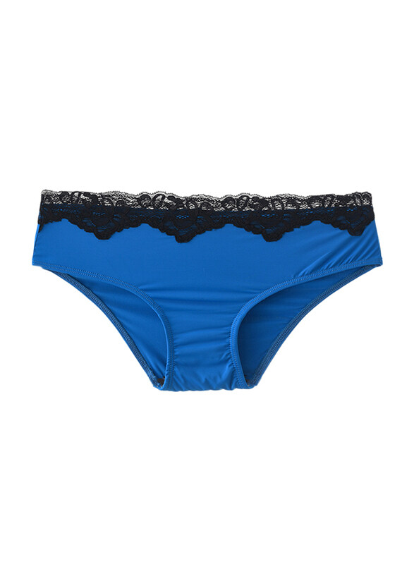 

Lacy Dreams Comfortable Lace Brief, Large, Blue