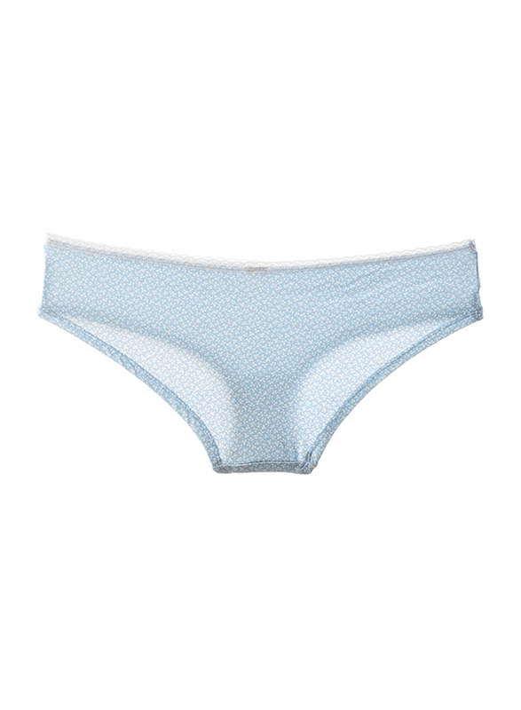 Lacy Dreams Comfortable Lace Brief, Large, Blue