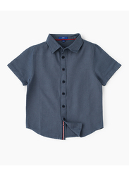 Jam Woven Solid Shirt for Boys, 13-14 Years, Blue