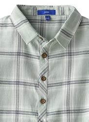 Jam Cotton Woven Checks Shirt for Boys, 2-3 Years, Cream