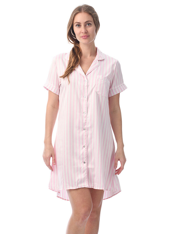 

Lacy Dreams Elegant and Comfortable Sleepwear Sleepshirt, Medium, Pink