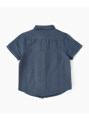 Jam Woven Solid Shirt for Boys, 13-14 Years, Blue