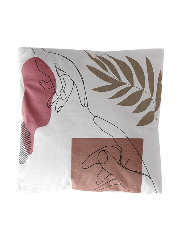 

Dream Decor 100% Cotton Handloom Printed Cushion with Polyester Filling, Multicolour