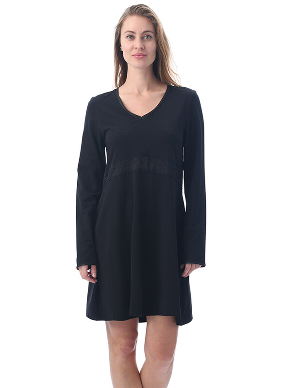 

Lacy Dreams Elegant and Comfortable Sleepwear Sleepshirt, Double Extra Large, Black