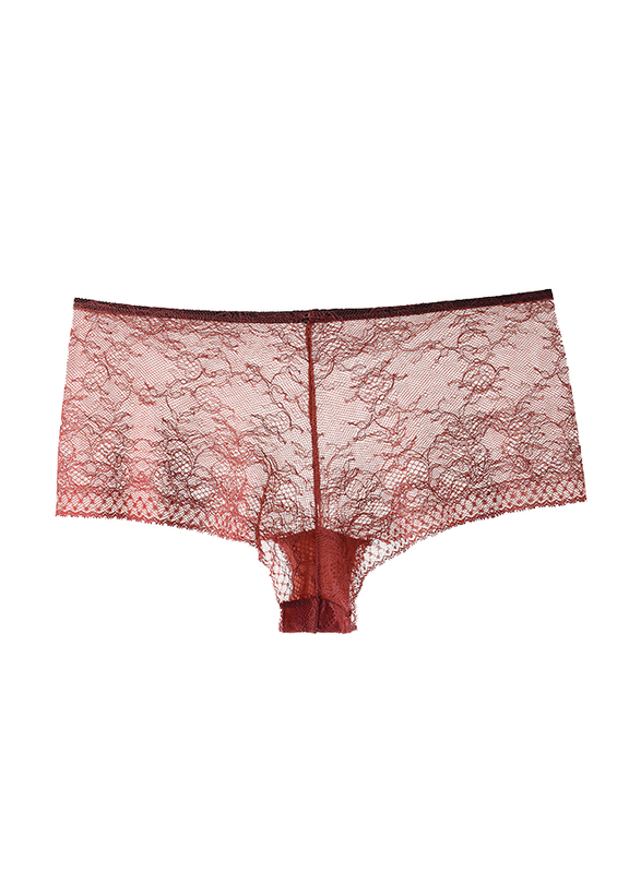 Lacy Dreams Comfortable Lace Brief, Medium, Brown