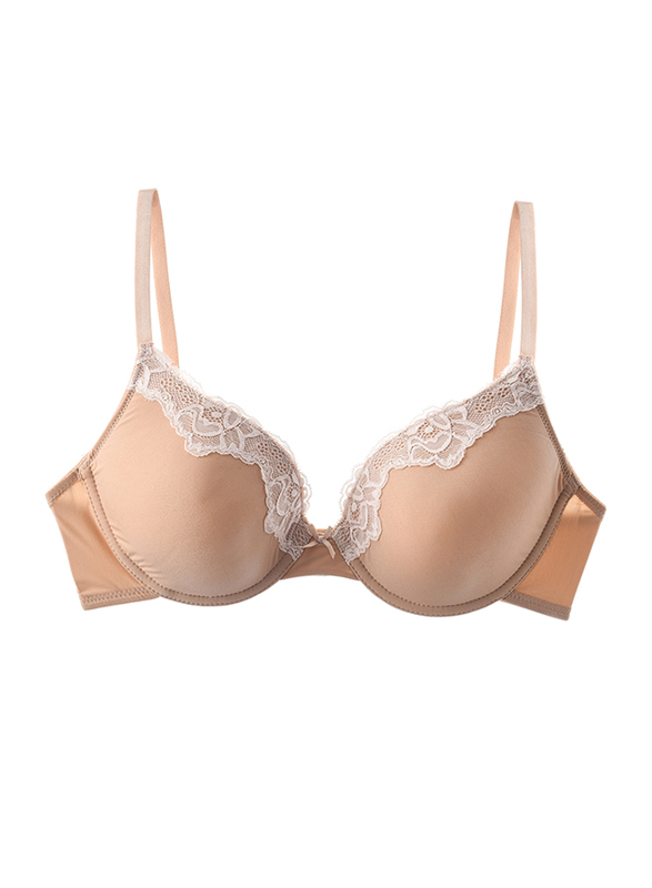 Lacy Dreams Casual Lace Bra, 34B, Beige