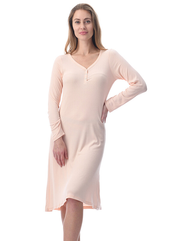 

Lacy Dreams Elegant and Comfortable Sleepwear Sleepshirt, Small, Peach
