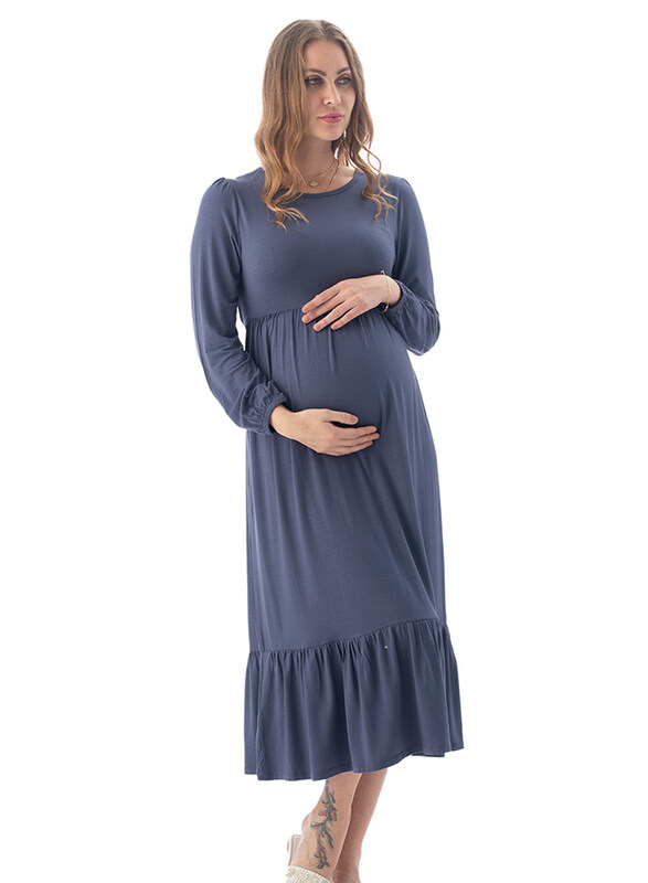 

Lacy Dreams Maternity Dress, 16 UK, Navy Blue