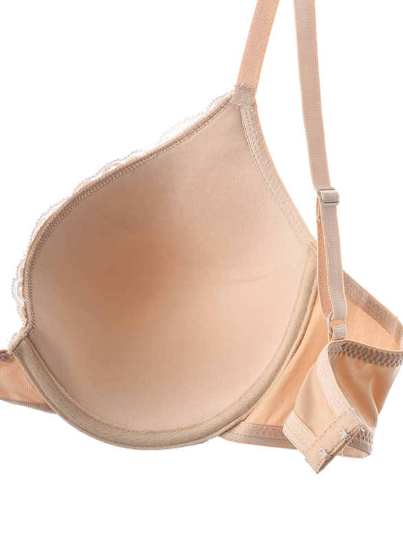 Lacy Dreams Casual Lace Bra, 34B, Beige