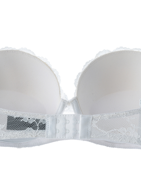 Lacy Dreams Casual Multiway Push-up Lace Bra, 32C, Off White