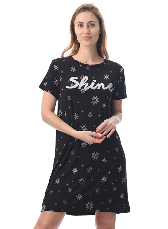 

Lacy Dreams Elegant and Comfortable Sleepwear Sleepshirt, Small, Black