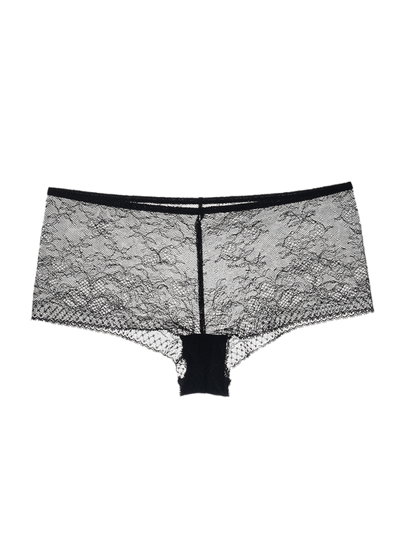 Lacy Dreams Comfortable Lace Hipster, Small, Black