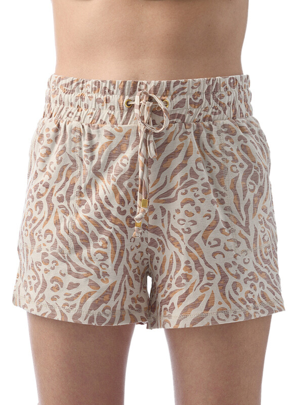 

Lacy Dreams Elegant and Comfortable Loungewear Shorts, Extra Large, Beige