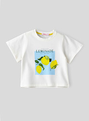 Jelliene Knit Top with Frill Slv for Girls, 5-6 Years, White