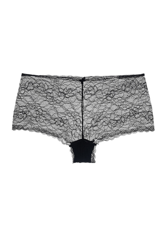 

Lacy Dreams Comfortable Lace Brief, Double Extra Large, Black