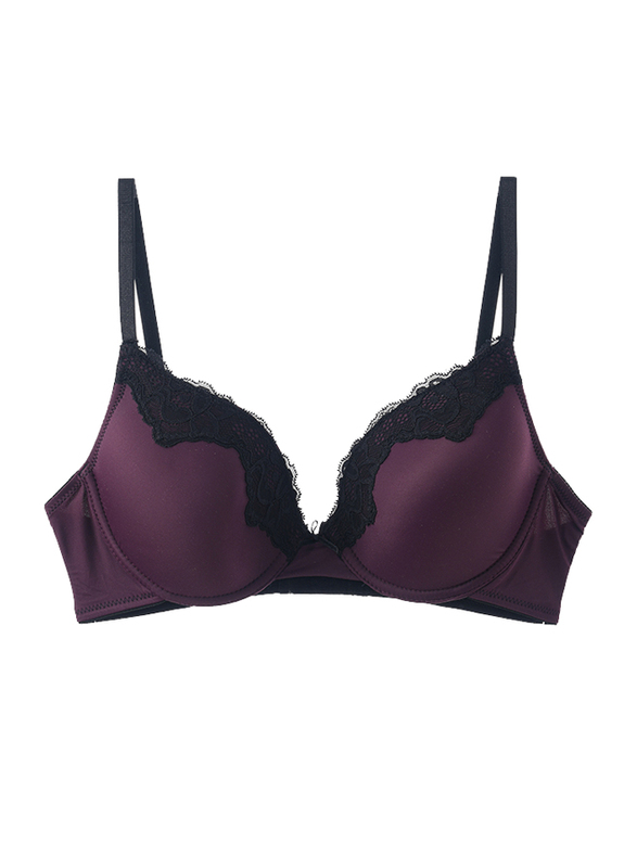 Lacy Dreams Casual Lace Bra, 32B, Purple