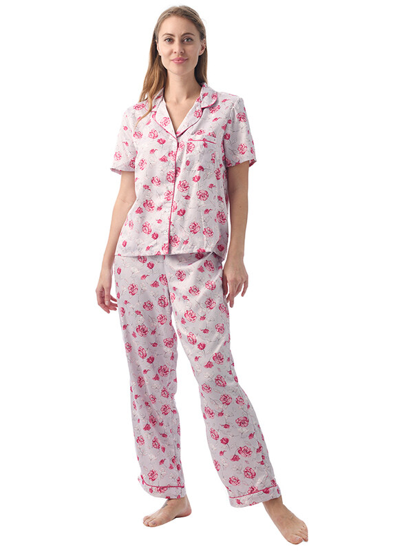 

Lacy Dreams Elegant and Comfortable Sleepwear Top and Pyjama Set, Double Extra Large, Multicolour