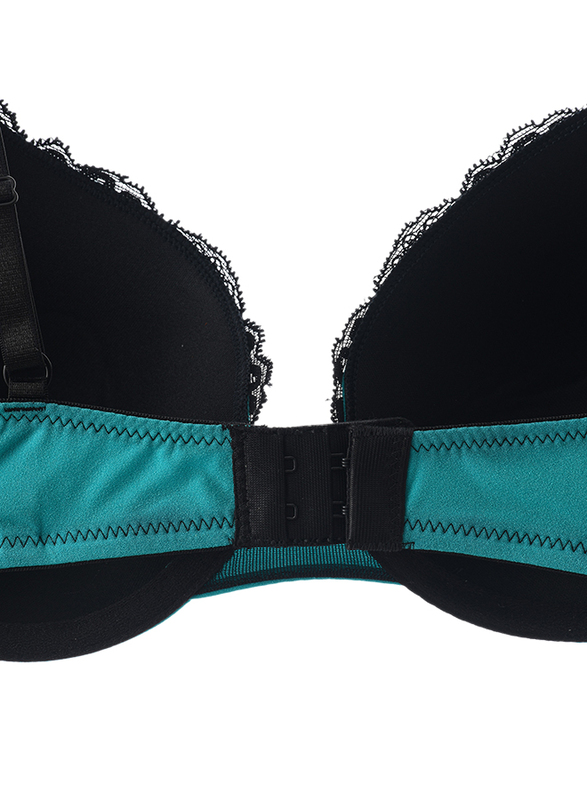 Lacy Dreams Casual Lace Bra, 34C, Turquoise