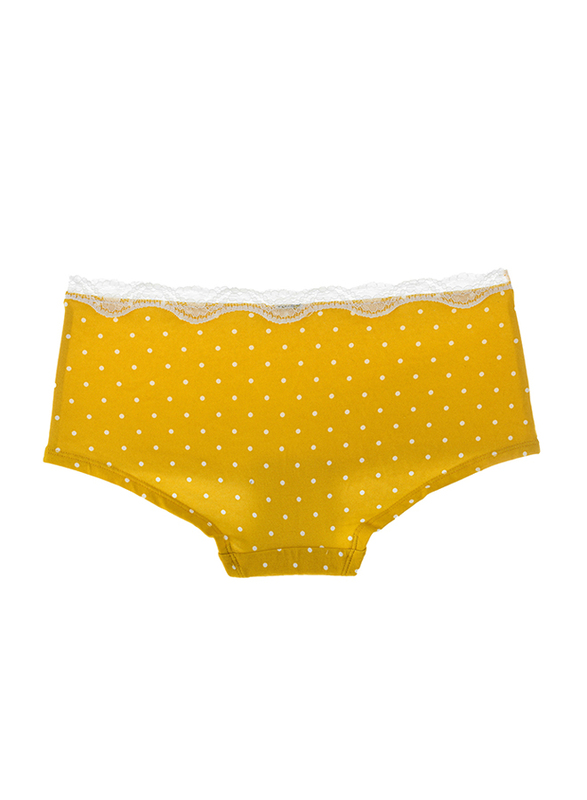 Lacy Dreams Comfortable Lace Brief, Double Extra Large, Yellow