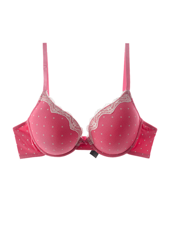 Lacy Dreams Casual Lace Bra, 32A, Pink