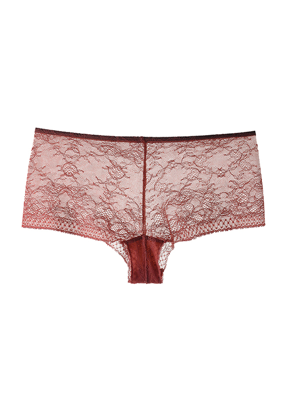 Lacy Dreams Comfortable Lace Brief, Medium, Brown