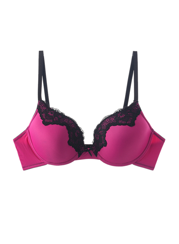 Lacy Dreams Casual Lace Bra, 36C, Fuschia Pink