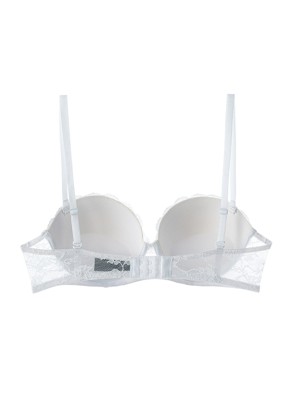 Lacy Dreams Casual Multiway Push-up Lace Bra, 32C, Off White